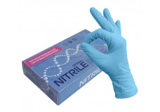 Перчатки нитрил голубые MediOk Top Glove, р S, пачка 50 пар неопудренные
