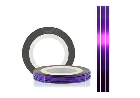 Самоклеющаяся нить для дизайна ногтей TNL фиолетовая, 20м*1мм